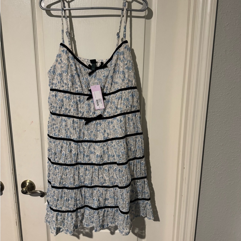 Wild Fable Blue and White Floral Mini Dress